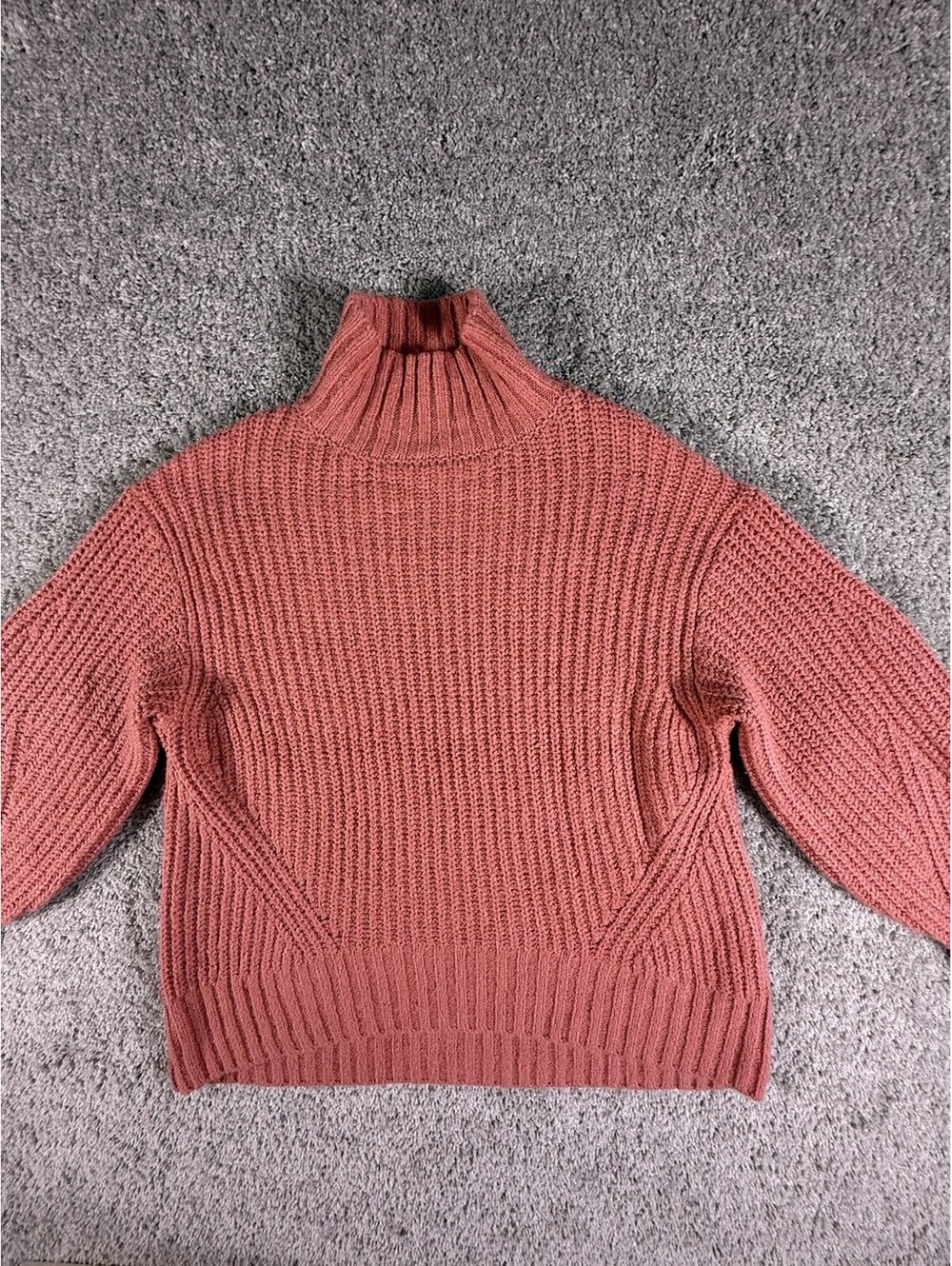 Maeve Anthropologie Sweater Size Small Oversized Coral Cotton Blend